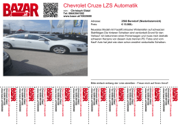 Chevrolet Cruze LZS Automatik