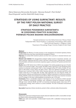 strategies of using surfactant - Developmental Period Medicine