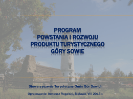 Program powstania i rozwoju produktu turystycznego Góry Sowie w 3
