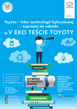 Plakat EKO Test Toyoty 2015 - XXXI Olimpiada Wiedzy Ekologicznej