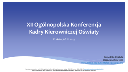 Prezentacja - Ogólnopolskie Stowarzyszenie Kadry Kierowniczej