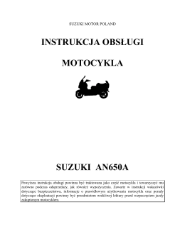 instrukcja obsługi motocykla suzuki an650a