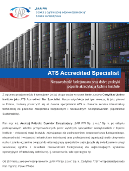 Akredytacja – Uptime Institiute – ATS Accredited Tier Specialist