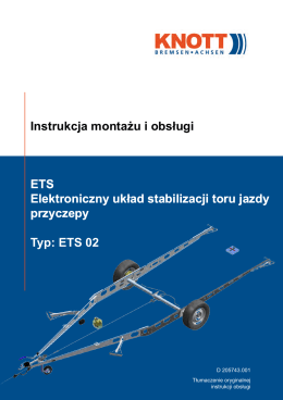 Instrukcja montażu i obsługi ETS Elektroniczny układ