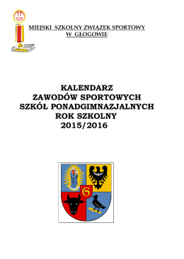 Kalendarz imprez sportowych na rok szkolny 2015/2016
