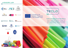 Page 1 Textile and Clothing Knowledge Alliance Future textile and