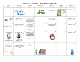 st. mary`s activities ~ month of january 2016