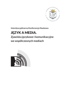 Program konferencji - Uniwersytet Pedagogiczny w Krakowie