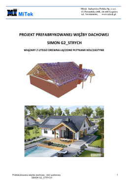 Simon G2 - projekt prefabrykowanej więźby dachowej