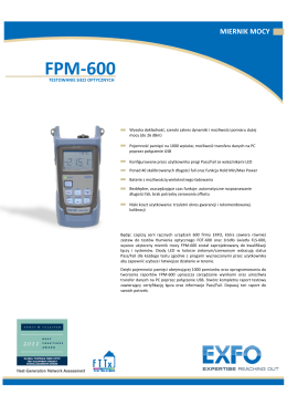 Specyfikacja FPM-600
