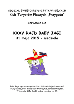 Rajd Baby Jagi 2015 - KTP PTTK "Przygoda"