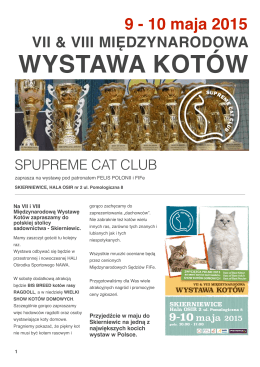 WYSTAWA KOTÓW - Supreme Cat Club