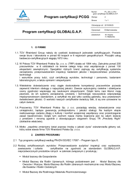 Program certyfikacji GLOBALG.A.P.