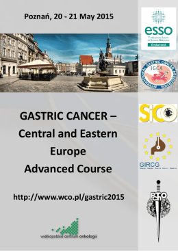 GASTRIC CANCER - Wielkopolskie Centrum Onkologii