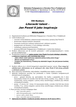 Literacki talent – Jan Paweł II jako inspiracja
