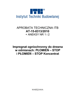 APROBATA TECHNICZNA ITB AT-15-8313/2010