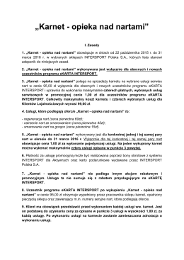 Zasady Karnet - opieka nad nartami pdf