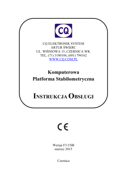 Instrukcja - CQ Elektronik System