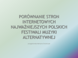porównanie stron internetowych najważniejszych polskich festiwali