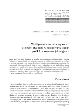 Współpraca kuratorów sądowych z innymi służbami w realizowaniu