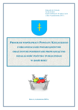 Program Współpracy Powiatu Kieleckiego z Organizacjami