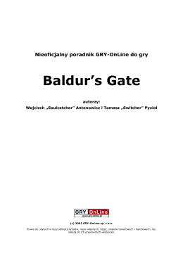 Poradnik Gry-OnLine do gry Baldur`s Gate