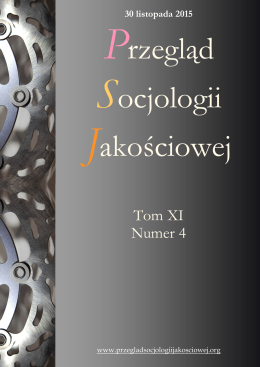 Pobierz wydanie - Qualitative Sociology Review