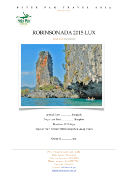 ROBINSONADA 2015 LUX - Tajlandia wycieczki