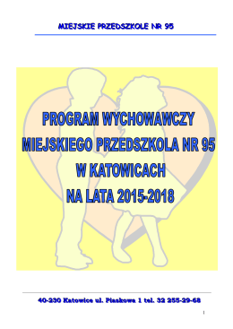 Program wychowawczy - Miejskie Przedszkole nr 95 w Katowicach