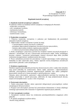 Załącznik Nr 1 do Zarządzenie Nr 6/2015 Wojewódzkiego