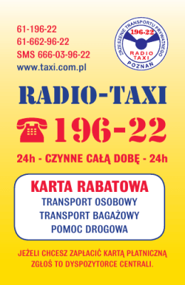 radio taxi karta rabatowa