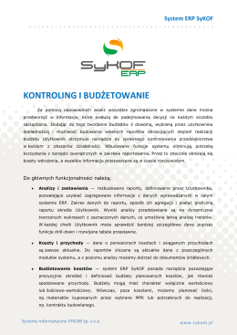 Pobierz pdf - Systemy Informatyczne Sykom Sp. z oo