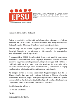 EPSU - Bölcsődei Dolgozók Demokratikus Szakszervezete