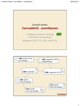 Cserháti András: Csernobil személyesen