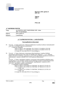 7993/16 ADD 1 ll/ju 1 DPG „A” NAPIRENDI PONTOK – 1