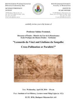 "Leonardo da Vinci and Giuliano da Sangallo: Cross