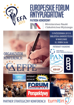 Oferta EFA 2015 - Europejskie Forum Prawa i Edukacji