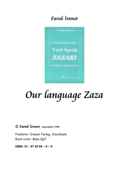 Our language Zaza