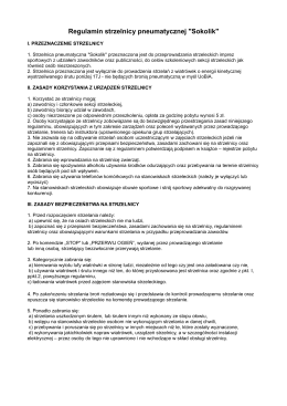 Regulamin strzelnicy pneumatycznej "Sokolik"