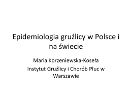 Epidemiologia gruźlicy w Polsce i na świecie