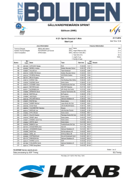 GÄLLIVAREPREMIÄREN SPRINT