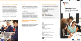 Zawodowe kursy języka niemieckiego – broszura Federalnego