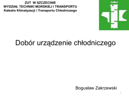 Wykład 2 pobierz - Katedra Klimatyzacji i Transportu Chłodniczego