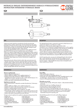 Zintegrowany hamulec hydrauliczny podręcznik PL