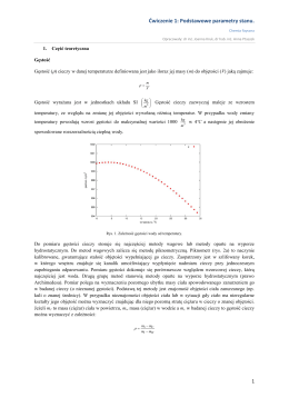 Ćwiczenie 1: Podstawowe parametry stanu.