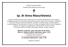 śp. dr Anna Mazurkiewicz