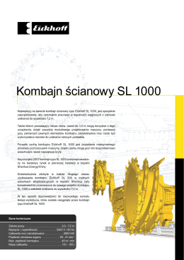 Kombajn ścianowy SL 1000