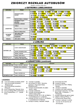 Rozkład jazdy autobusów