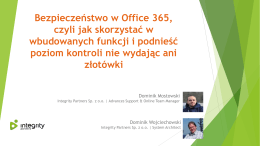 Bezpieczeństwo w Office 365
