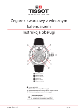 Zegarek kwarcowy z wiecznym kalendarzem Instrukcja obsługi